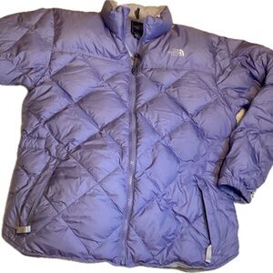 Girls The North Face Lavender Down Puffer Coat Down Insulated Size XL/ $68.00